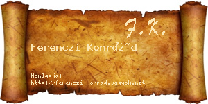 Ferenczi Konrád névjegykártya